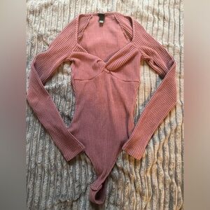 Target red ribbed bodysuit